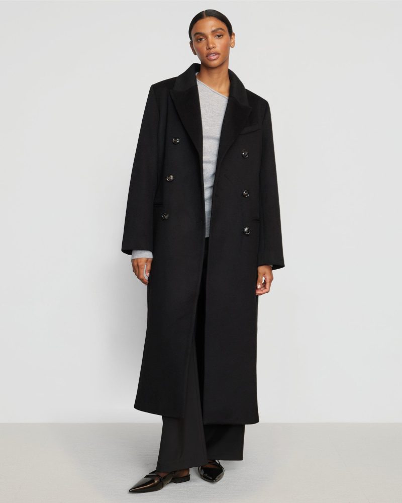 ravenna wool blend maxi coat black 4