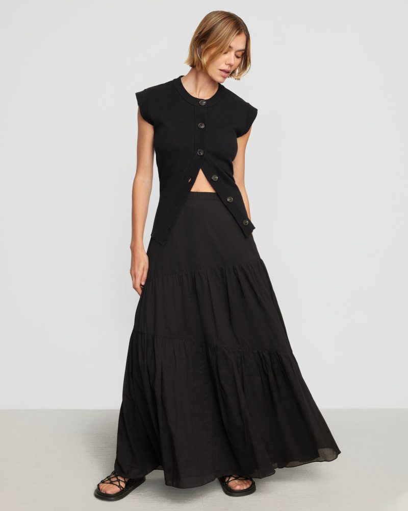 runa tiered cotton maxi skirt black 2 a1de4cbd cbb0 4261 88e4 9a34b856b6b7