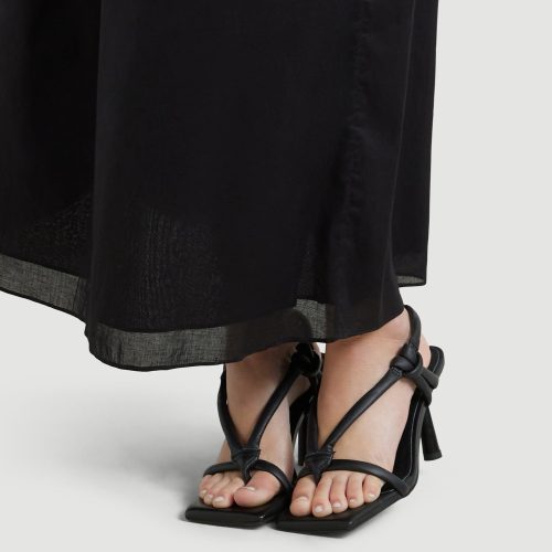 square toe heel sandal black 3