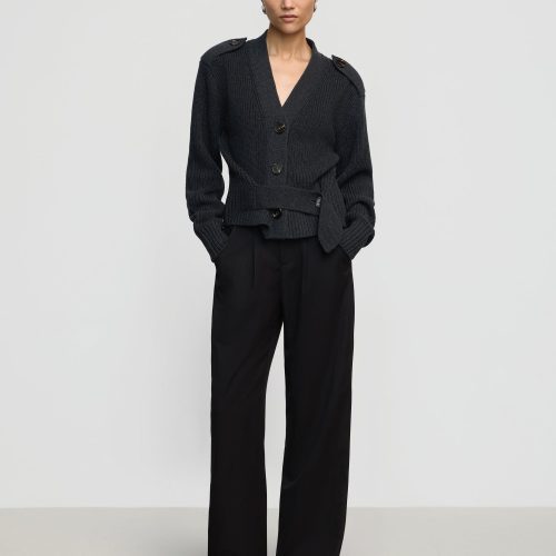 suni tailored straight leg pant black 2