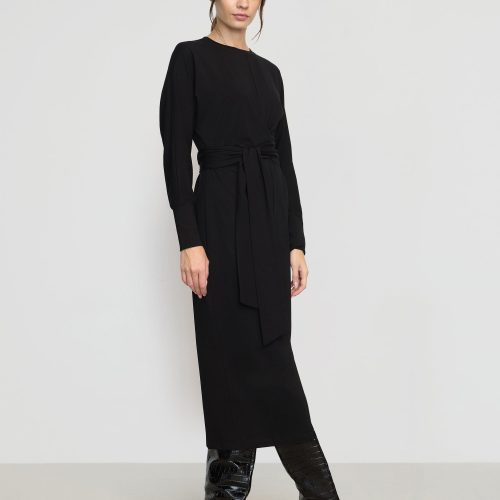 wei tie front organic cotton dress black 3 c15b27cb a4c5 4eee b92f 14e7be7a6bef