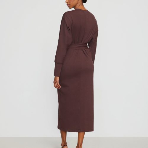 wei tie front organic cotton dress mulberry 4