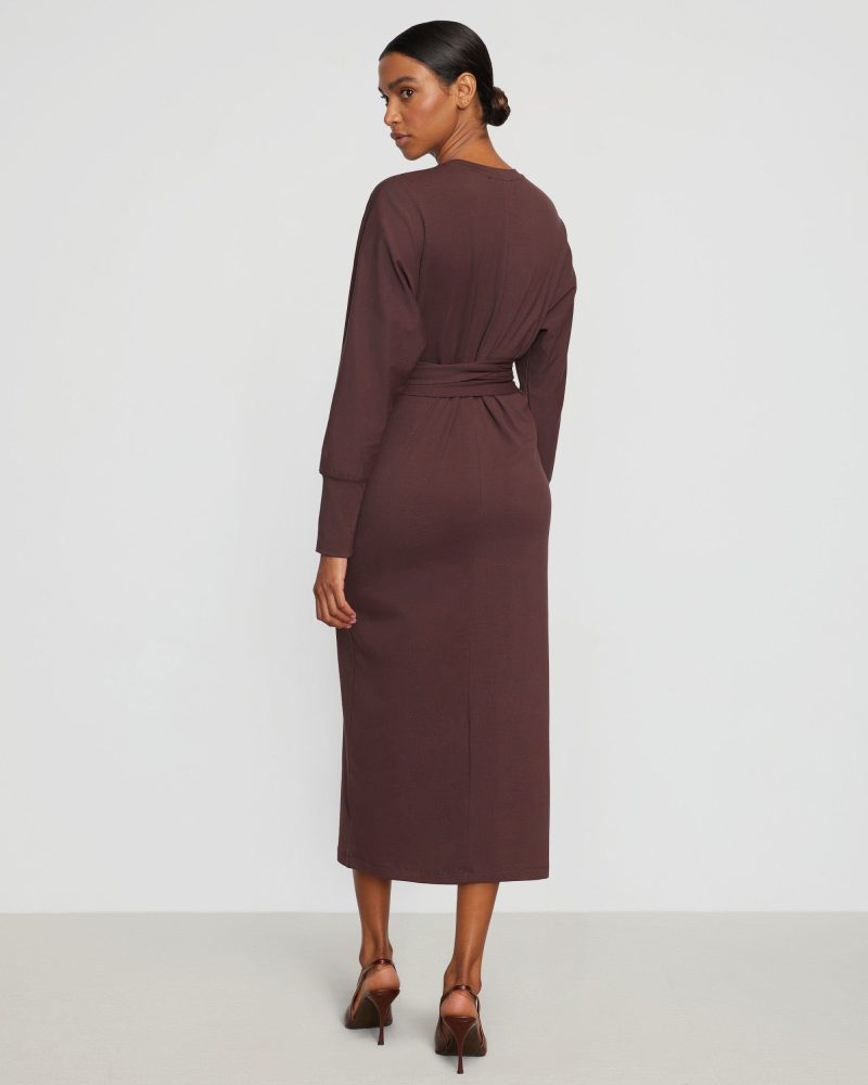 wei tie front organic cotton dress mulberry 4