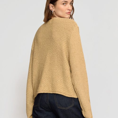 yoojin textured knit cardigan honey oat 5