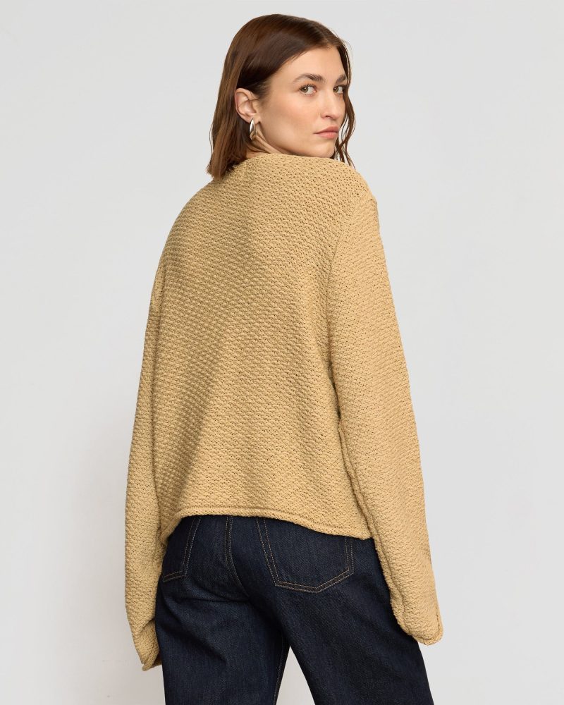 yoojin textured knit cardigan honey oat 5